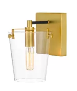 Arlo 351B01BLSB 1-Light Vanity Light - Black/Satin Brass 9 Arlo 351B01BLSB 1-Light Vanity Light - Black/Satin Brass -Lighting Decoration Store 351B01BLSB