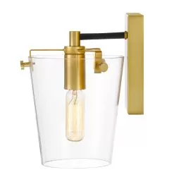 Arlo 351B01BLSB 1-Light Vanity Light - Black/Satin Brass 8 Arlo 351B01BLSB 1-Light Vanity Light - Black/Satin Brass -Lighting Decoration Store 351B01BLSB 3