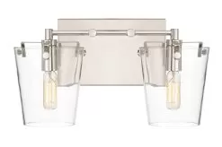 Arlo 351B02BLPN 2-Light Vanity Light - Black/Polished Nickel
