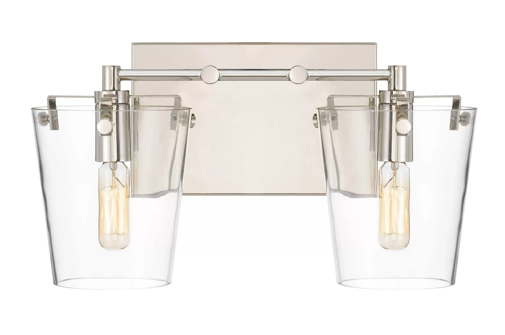 Arlo 351B02BLPN 2-Light Vanity Light - Black/Polished Nickel 1 Arlo 351B02BLPN 2-Light Vanity Light - Black/Polished Nickel