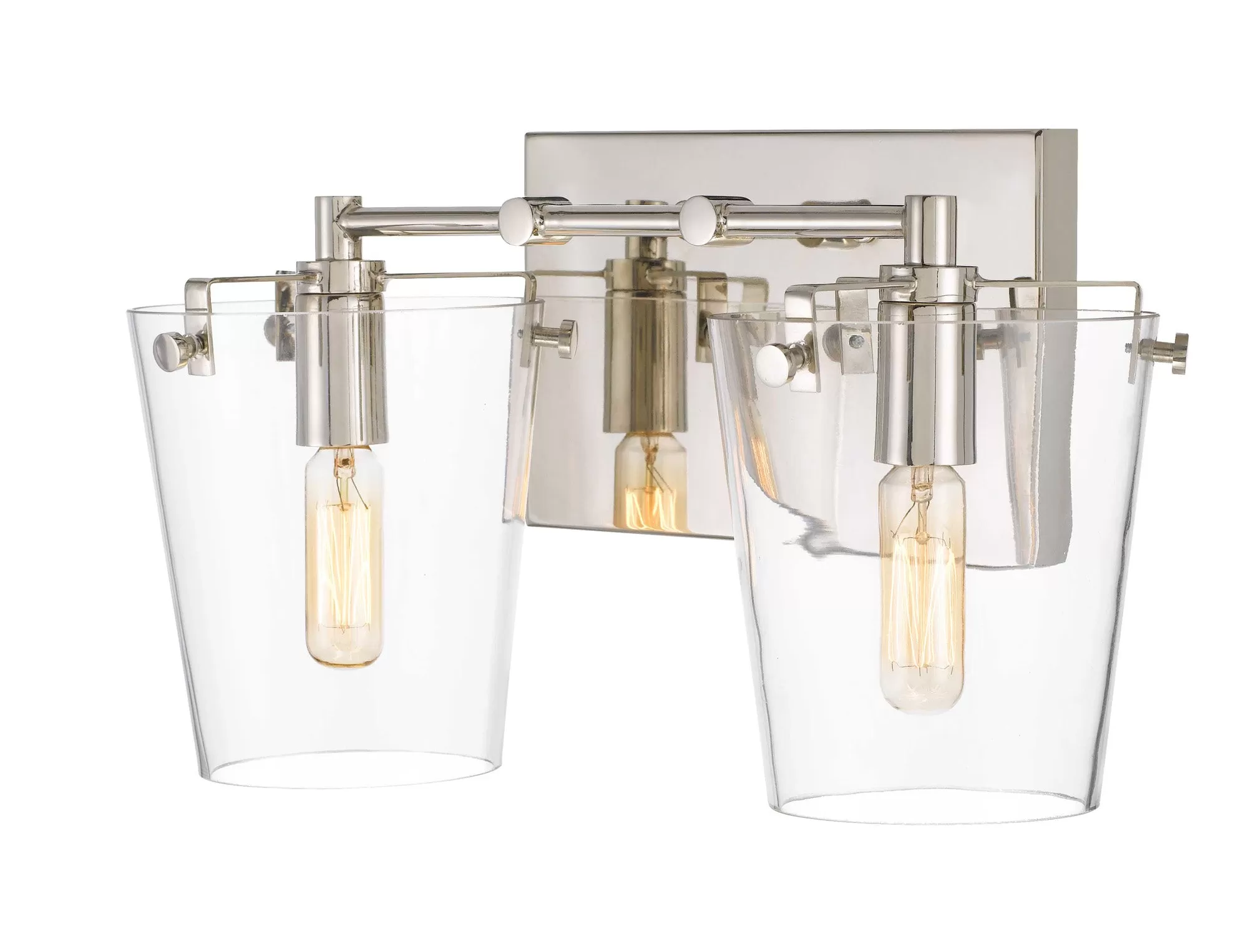 Arlo 351B02BLPN 2-Light Vanity Light - Black/Polished Nickel 3 Arlo 351B02BLPN 2-Light Vanity Light - Black/Polished Nickel - Image 3