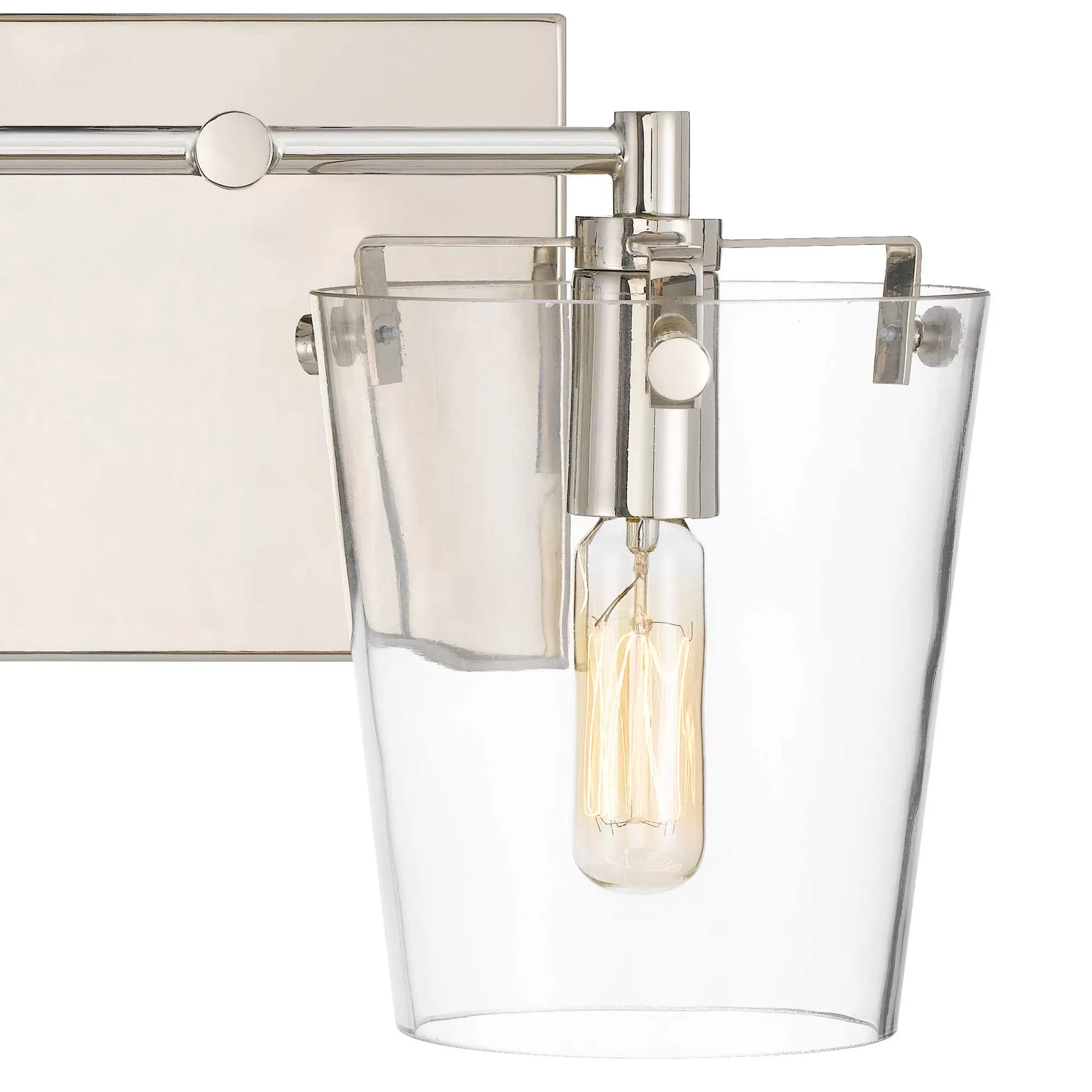 Arlo 351B02BLPN 2-Light Vanity Light - Black/Polished Nickel 4 Arlo 351B02BLPN 2-Light Vanity Light - Black/Polished Nickel - Image 4