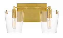 Arlo 351B02BLSB 2-Light Vanity Light - Black/Satin Brass