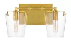 Arlo 351B02BLSB 2-Light Vanity Light - Black/Satin Brass -Lighting Decoration Store 351B02BLSB 4