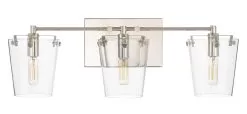 Arlo 351B03BLPN 3-Light Vanity Light - Black/Polished Nickel