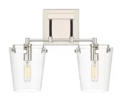 Arlo 351K02BLPN 2-Light Vanity Light - Black/Polished Nickel