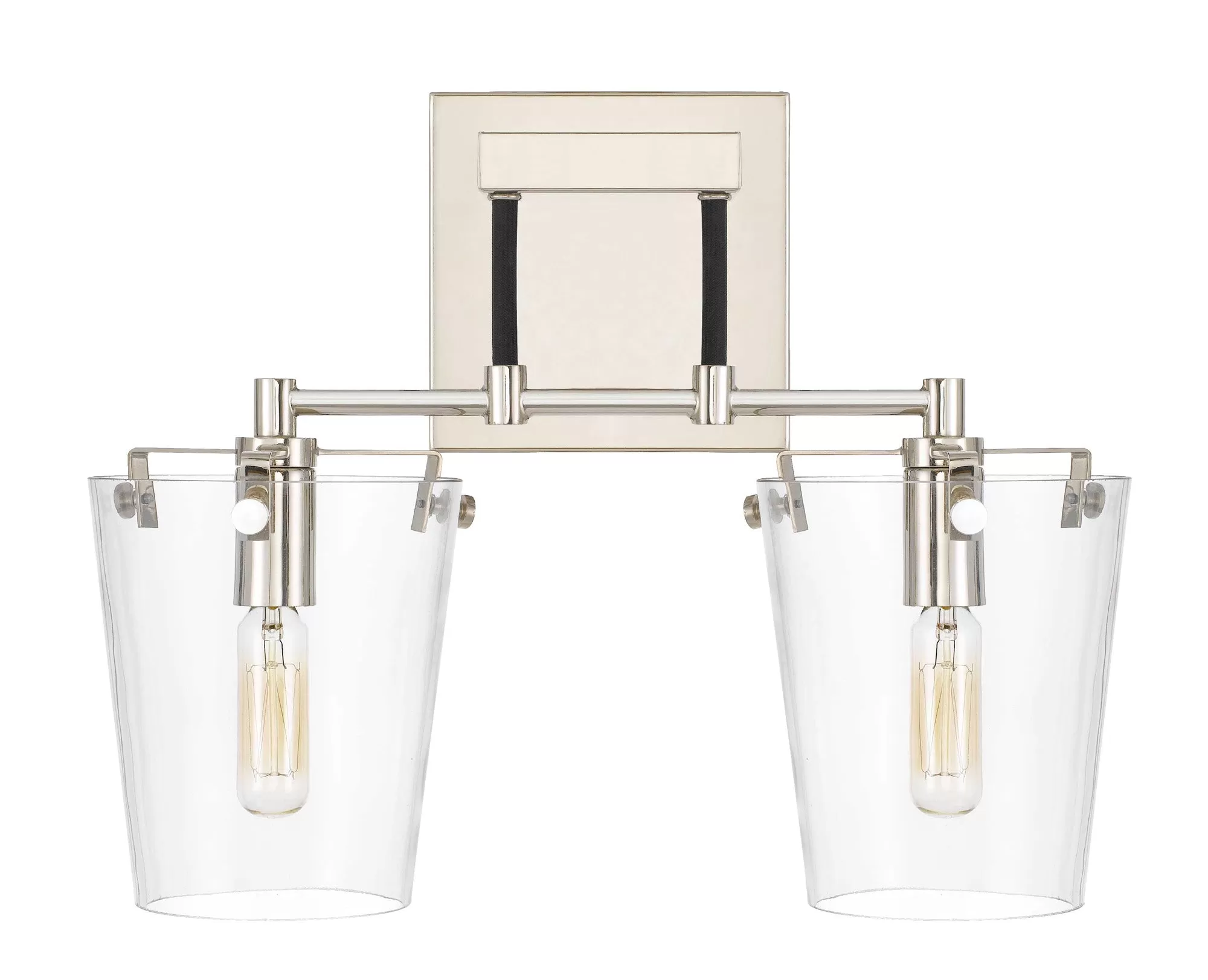 Arlo 351K02BLPN 2-Light Vanity Light - Black/Polished Nickel 5 Arlo 351K02BLPN 2-Light Vanity Light - Black/Polished Nickel - Image 5