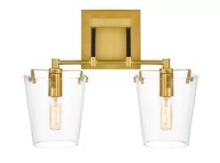 Arlo 351K02BLSB 2-Light Vanity Light - Black/Satin Brass