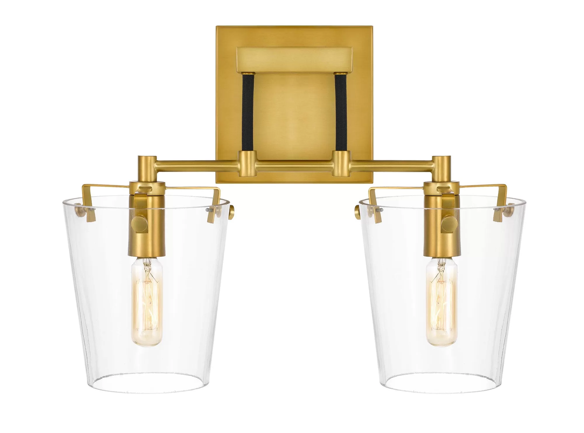 Arlo 351K02BLSB 2-Light Vanity Light - Black/Satin Brass 1 Arlo 351K02BLSB 2-Light Vanity Light - Black/Satin Brass