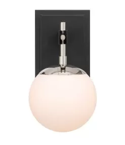 Allie 352B01BLPN 1-Light Vanity Light - Black/Polished Nickel -Lighting Decoration Store 352B01BLPN 2