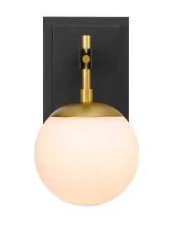 Allie 352B01BLSB 1-Light Vanity Light - Black/Satin Brass -Lighting Decoration Store 352B01BLSB 2