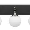 Allie 352B03BLPN 3-Light Vanity Light - Black/Polished Nickel