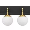 Allie 352B04BLSB 4-Light Vanity Light - Black/Satin Brass