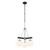 Allie 352C03BLPN 3-Light Chandelier - Black/Polished Nickel