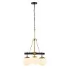 Allie 352C03BLSB 3-Light Chandelier - Black/Satin Brass