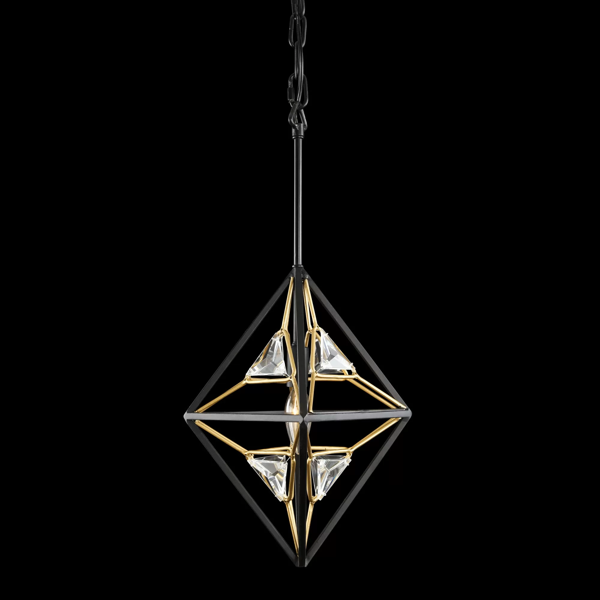 Marcia 353M01MBFG 1-Light Mini Pendant - Matte Black/French Gold 6 Marcia 353M01MBFG 1-Light Mini Pendant - Matte Black/French Gold - Image 6