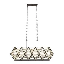 Marcia 353N05MBFG 5-Light Kitchen Island Pendant - Matte Black/French Gold -Lighting Decoration Store 353N05MBFG 3