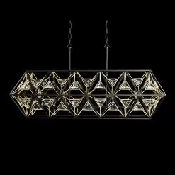 Marcia 353N05MBFG 5-Light Kitchen Island Pendant - Matte Black/French Gold -Lighting Decoration Store 353N05MBFG 6