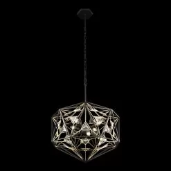 Marcia 353P08MBFG 8-Light Pendant Light - Matte Black/French Gold -Lighting Decoration Store 353P08MBFG 5