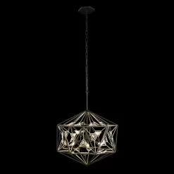 Marcia 353P08MBFG 8-Light Pendant Light - Matte Black/French Gold -Lighting Decoration Store 353P08MBFG 6
