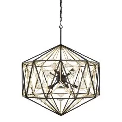 Marcia 353P10MBFG 10-Light Pendant Light - Matte Black/French Gold -Lighting Decoration Store 353P10MBFG