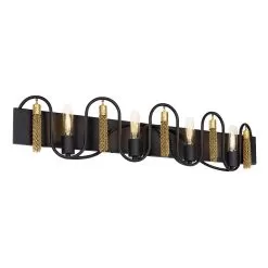 Darden 354B04MBAG 4-Light Vanity Light - Matte Black/Antique Gold -Lighting Decoration Store 354B04MBAG 2