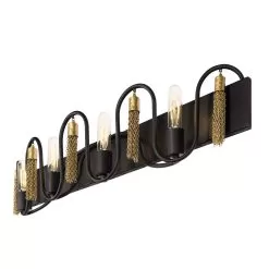 Darden 354B04MBAG 4-Light Vanity Light - Matte Black/Antique Gold -Lighting Decoration Store 354B04MBAG 3