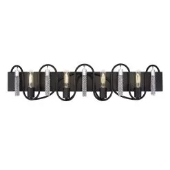 Darden 354B04MBCH 4-Light Vanity Light - Matte Black/Painted Chrome