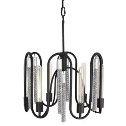 Darden 354P06MBCH 6-Light Pendant Light - Matte Black/Painted Chrome