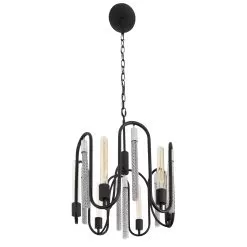 Darden 354P06MBCH 6-Light Pendant Light - Matte Black/Painted Chrome 6 Darden 354P06MBCH 6-Light Pendant Light - Matte Black/Painted Chrome -Lighting Decoration Store 354P06MBCH 2