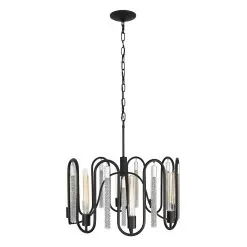 Darden 354P08MBCH 8-Light Pendant Light - Matte Black/Painted Chrome -Lighting Decoration Store 354P08MBCH 2