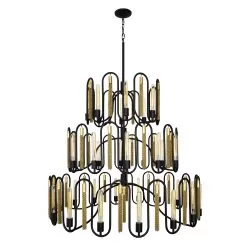 Darden 354P36MBAG 36-Light Pendant Light - Matte Black/Antique Gold -Lighting Decoration Store 354P36MBAG
