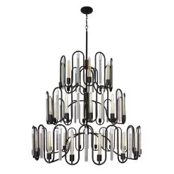 Darden 354P36MBCH 36-Light Pendant Light - Matte Black/Painted Chrome