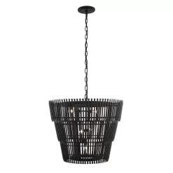 Apollo 355P06CB 6-Light Pendant Light - Carbon Black