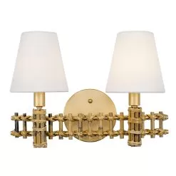 Nevis 360B02FG 2-Light Vanity Light - French Gold 11 Nevis 360B02FG 2-Light Vanity Light - French Gold -Lighting Decoration Store 360B02FG