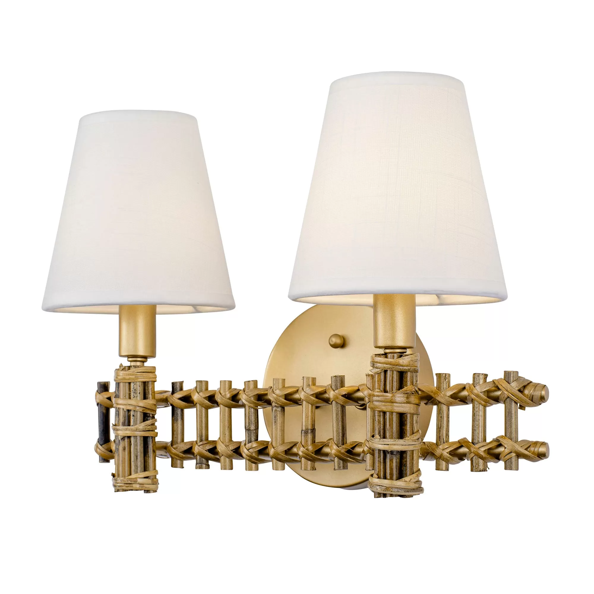 Nevis 360B02FG 2-Light Vanity Light - French Gold 1 Nevis 360B02FG 2-Light Vanity Light - French Gold
