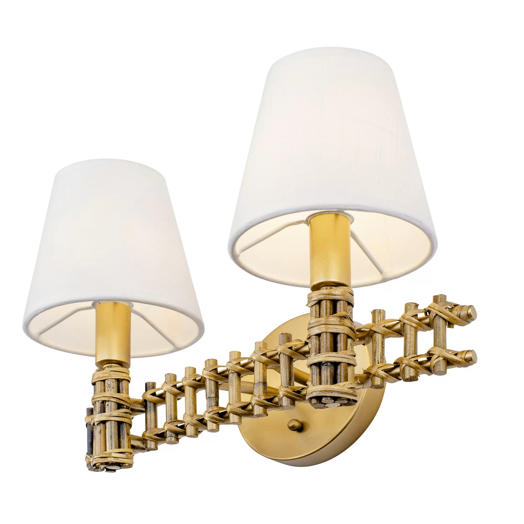 Nevis 360B02FG 2-Light Vanity Light - French Gold 2 Nevis 360B02FG 2-Light Vanity Light - French Gold - Image 2