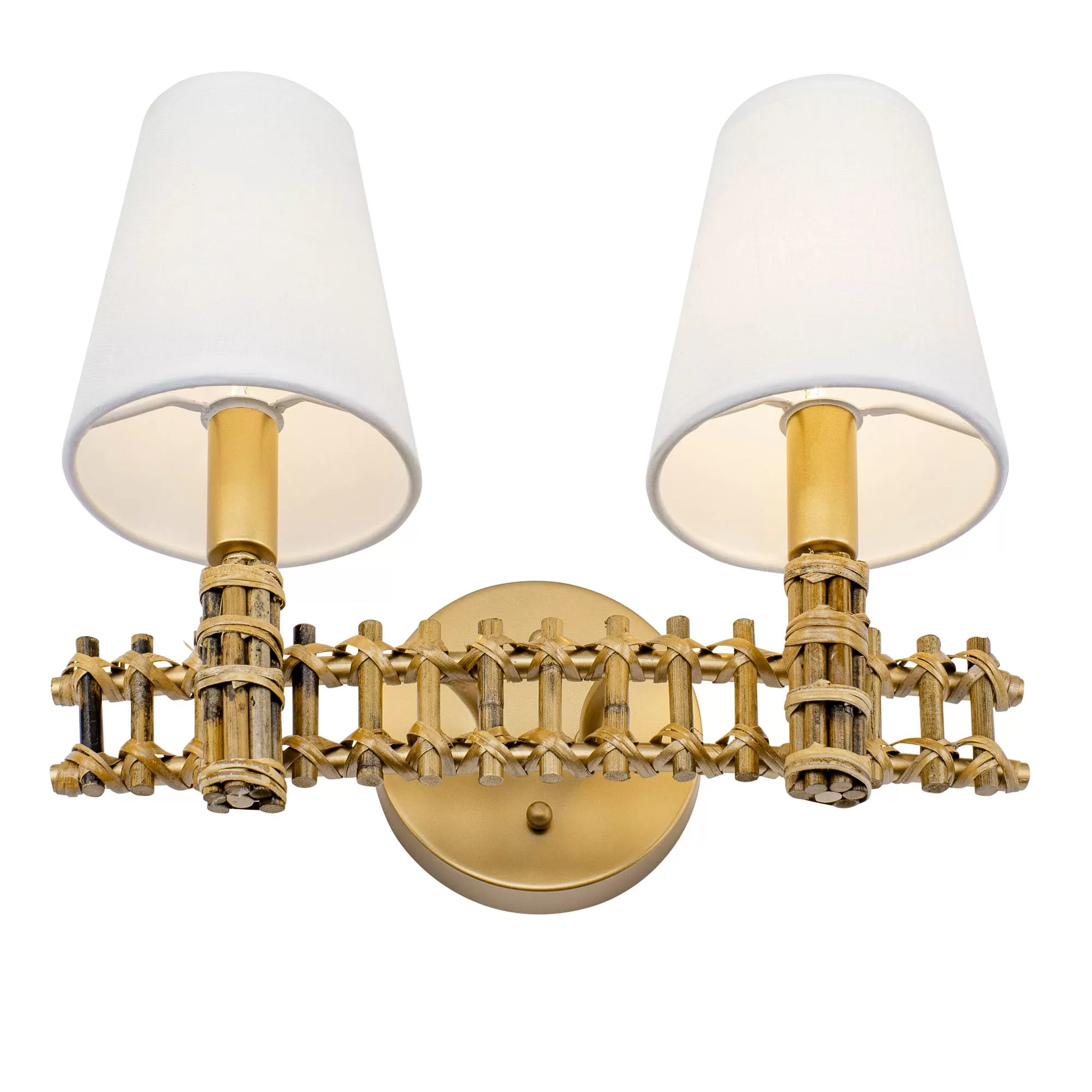 Nevis 360B02FG 2-Light Vanity Light - French Gold 3 Nevis 360B02FG 2-Light Vanity Light - French Gold - Image 3