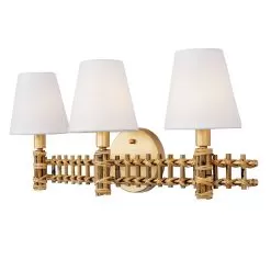 Nevis 360B03FG 3-Light Vanity Light - French Gold