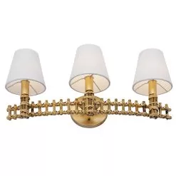 Nevis 360B03FG 3-Light Vanity Light - French Gold -Lighting Decoration Store 360B03FG 3