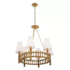 Nevis 360C06FG 6-Light Chandelier - French Gold -Lighting Decoration Store 360C06FG