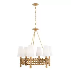 Nevis 360C06FG 6-Light Chandelier - French Gold