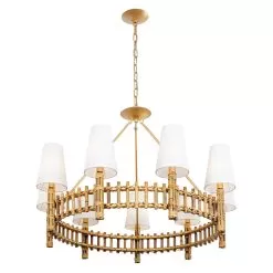 Nevis 360C09FG 9-Light Chandelier - French Gold -Lighting Decoration Store 360C09FG 3