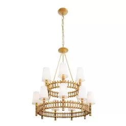 Nevis 360C15FG 15-Light Chandelier - French Gold