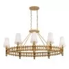 Nevis 360N08FG 8-Light Linear Pendant Light - French Gold