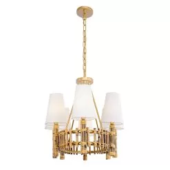 Nevis 360N08FG 8-Light Linear Pendant Light - French Gold -Lighting Decoration Store 360N08FG 4