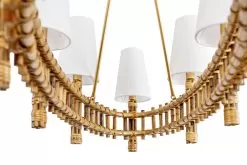 Nevis 360N08FG 8-Light Linear Pendant Light - French Gold -Lighting Decoration Store 360N08FG 7