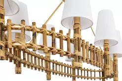 Nevis 360N08FG 8-Light Linear Pendant Light - French Gold -Lighting Decoration Store 360N08FG 9