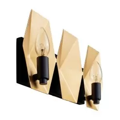 Malone 361B02MBFG 2-Light Vanity Light - Matte Black/French Gold -Lighting Decoration Store 361B02MBFG 4