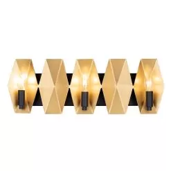 Malone 361B03MBFG Vanity Light Black Gold